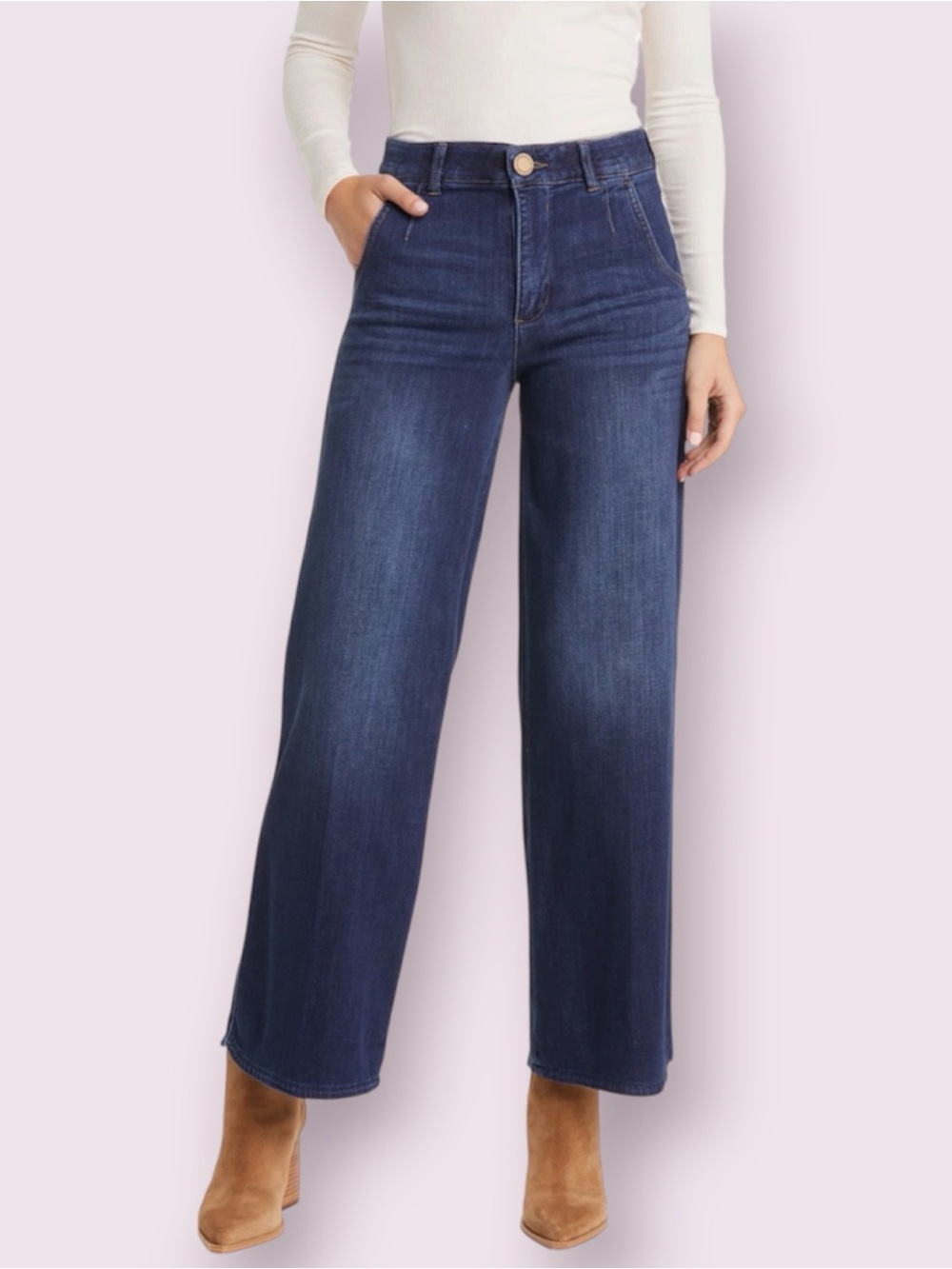 Wit & Wisdom Whitney Skyrise Wide Leg Jeans in Indigo